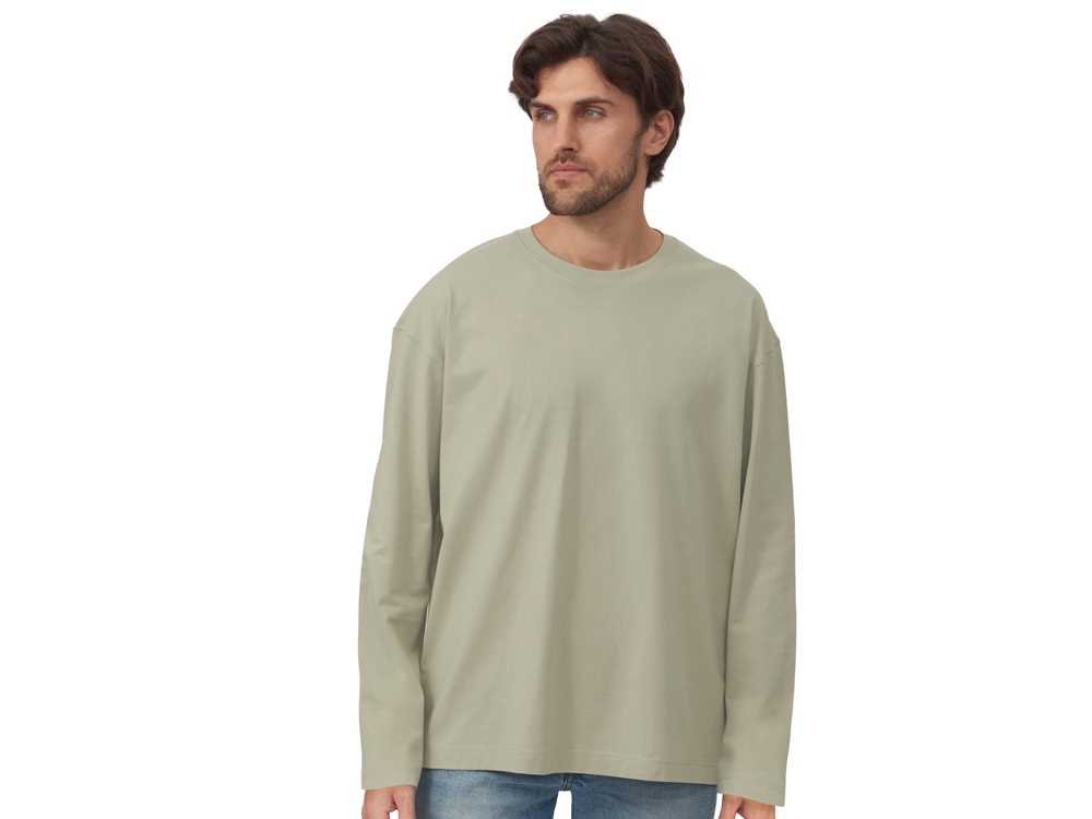 Лонгслив оверсайз Berlin унисекс, оливковый-1