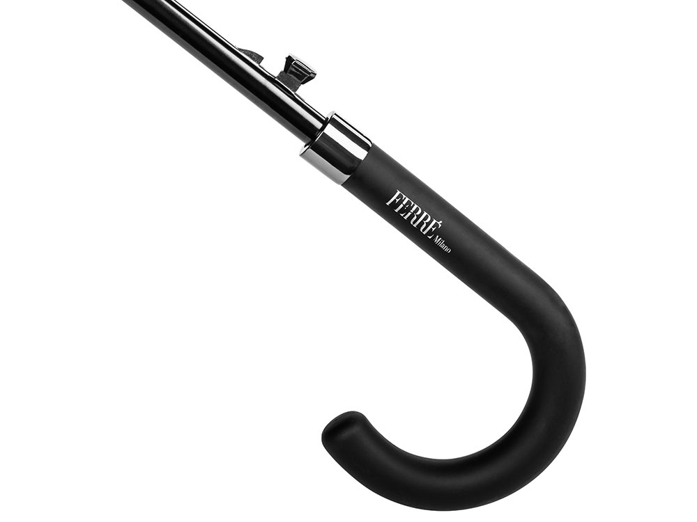 Зонт-трость полуавтоматический Ferre Milano, черный-4