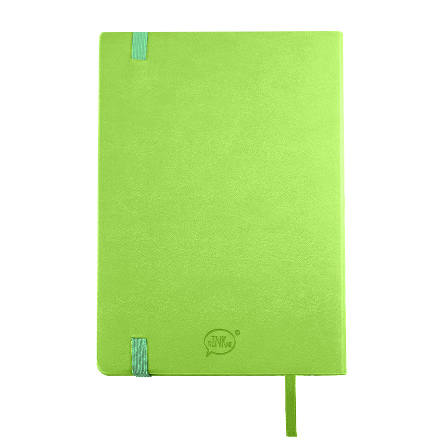 Бизнес-блокнот "RILY", формат А5,  зеленое яблоко, блок в точку, зеленое яблоко-2