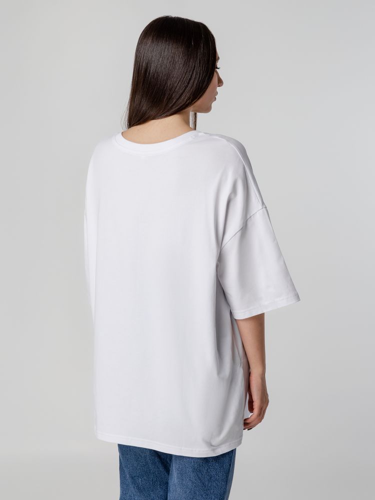 Футболка унисекс оверсайз Crosstown, белая-2