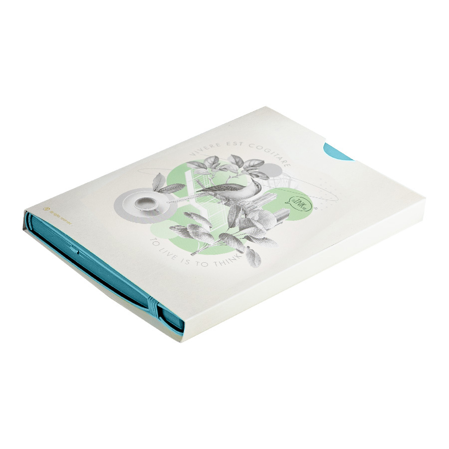 Бизнес-блокнот "RILY", формат А5,  бирюзовый, блок в точку, бирюзовый-3