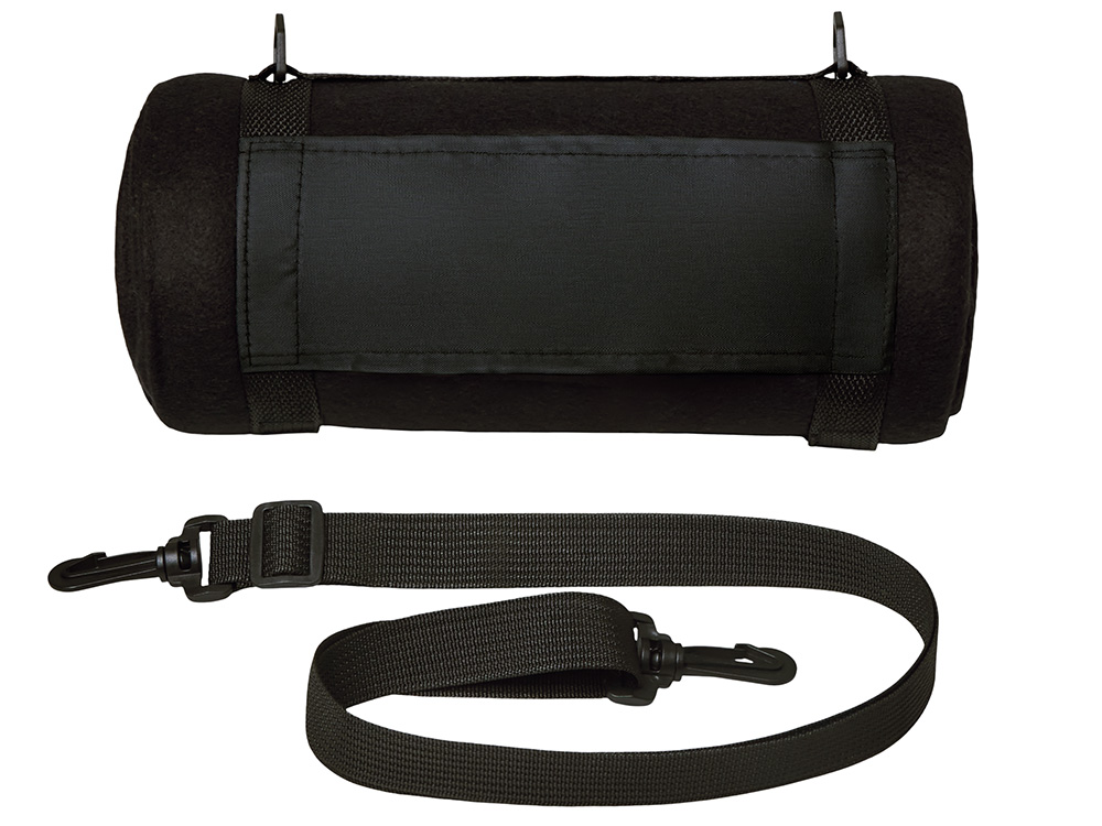 Плед Нежность с плечевым ремнем, черный-4