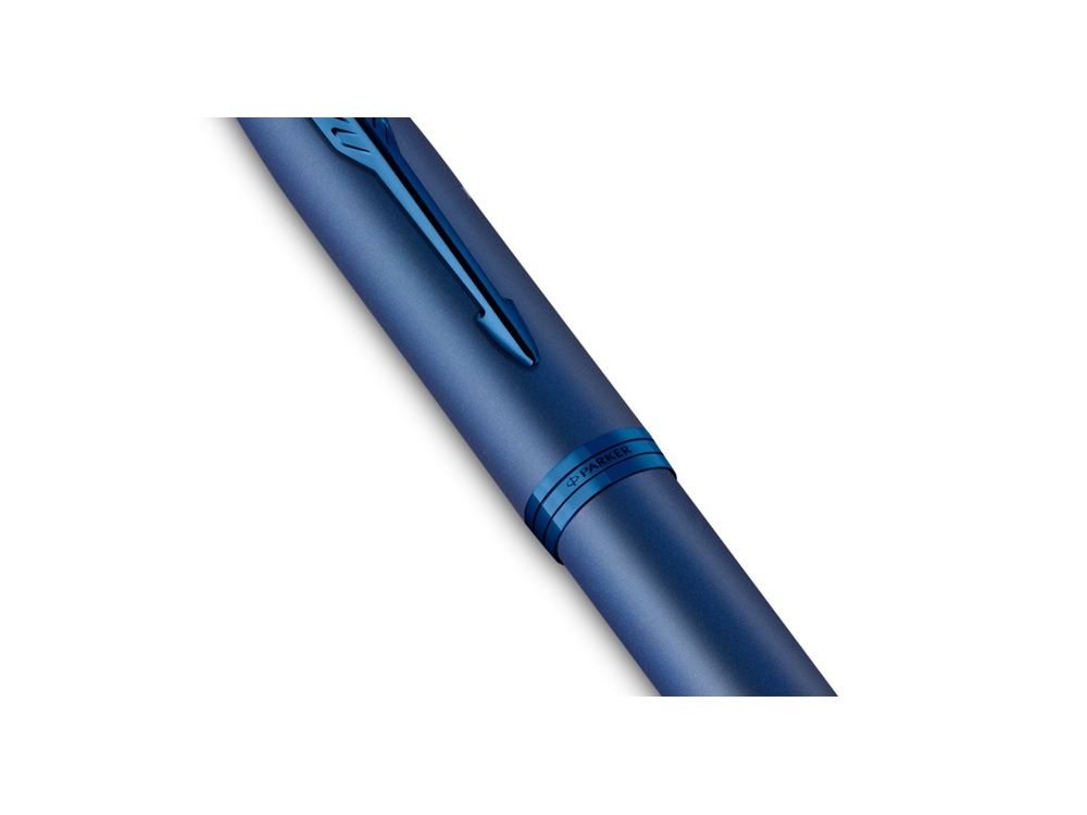 Ручка роллер Parker IM Monochrome Blue, стержень:F, цвет чернил: black, в подарочной упаковке.-4