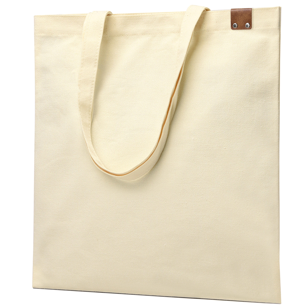 Сумка для покупок IVORY 325 г/м² с PU нашивкой, Коричневый-0