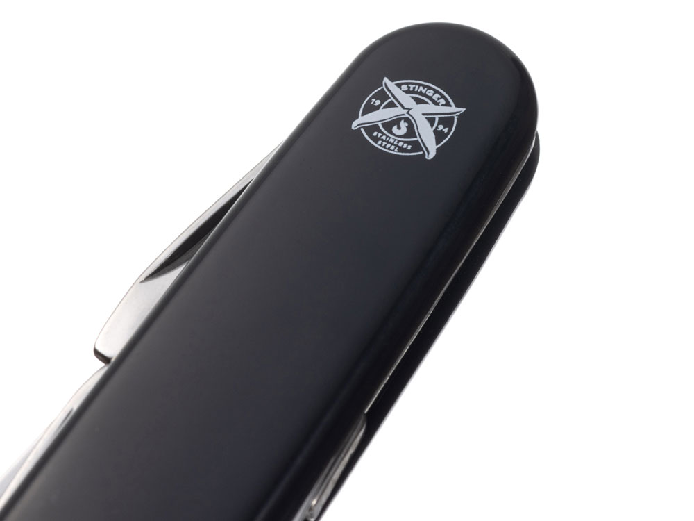 Нож перочинный Stinger, 90 мм, 10 функций, материал рукояти: АБС-пластик (чёрный)-4