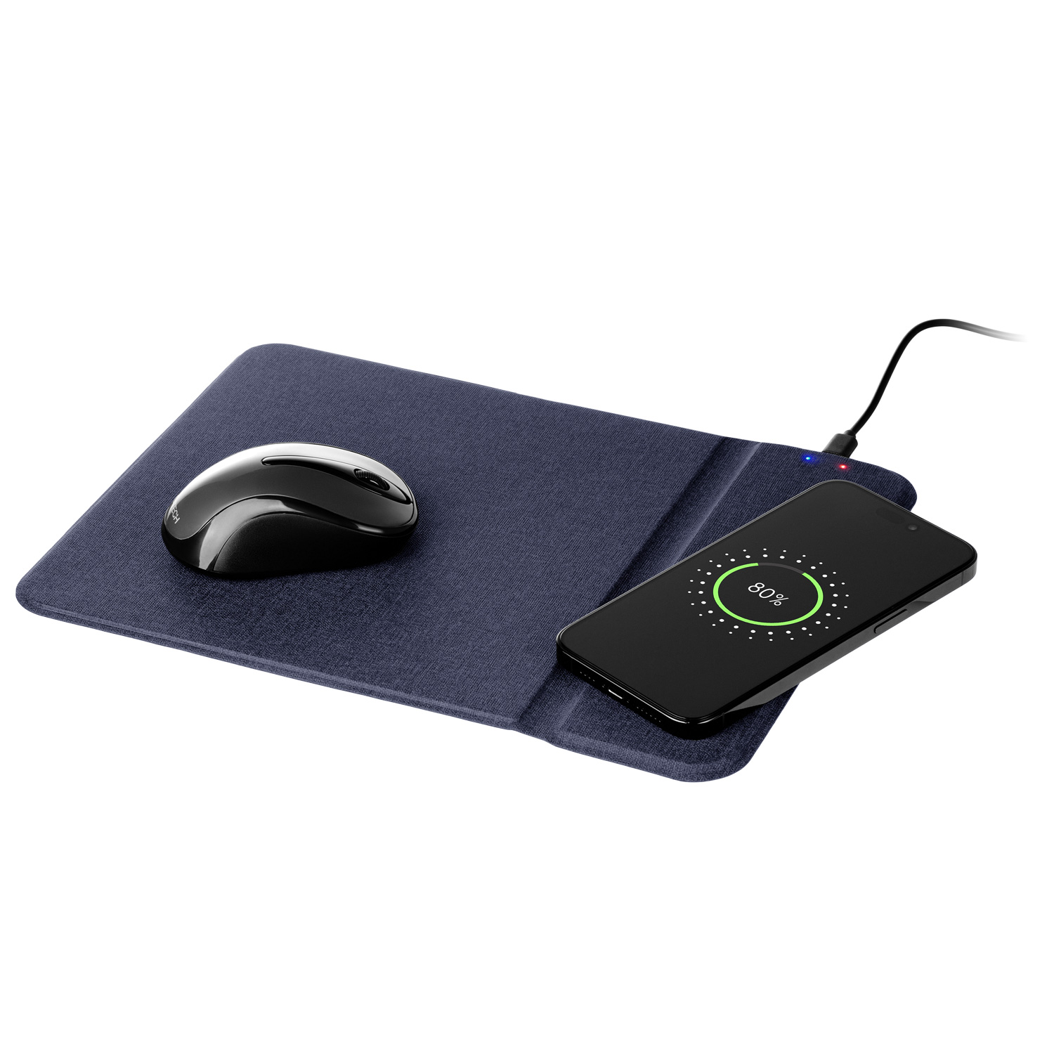 Коврик для мыши с беспроводным зарядным устройством 15W Honor, синий-1