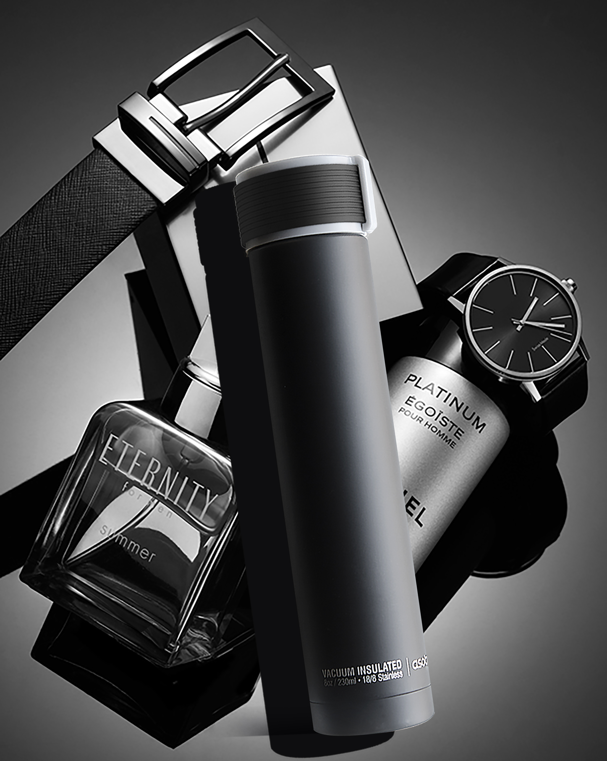 Термос SKINNY MINI, 230 мл, черный-5