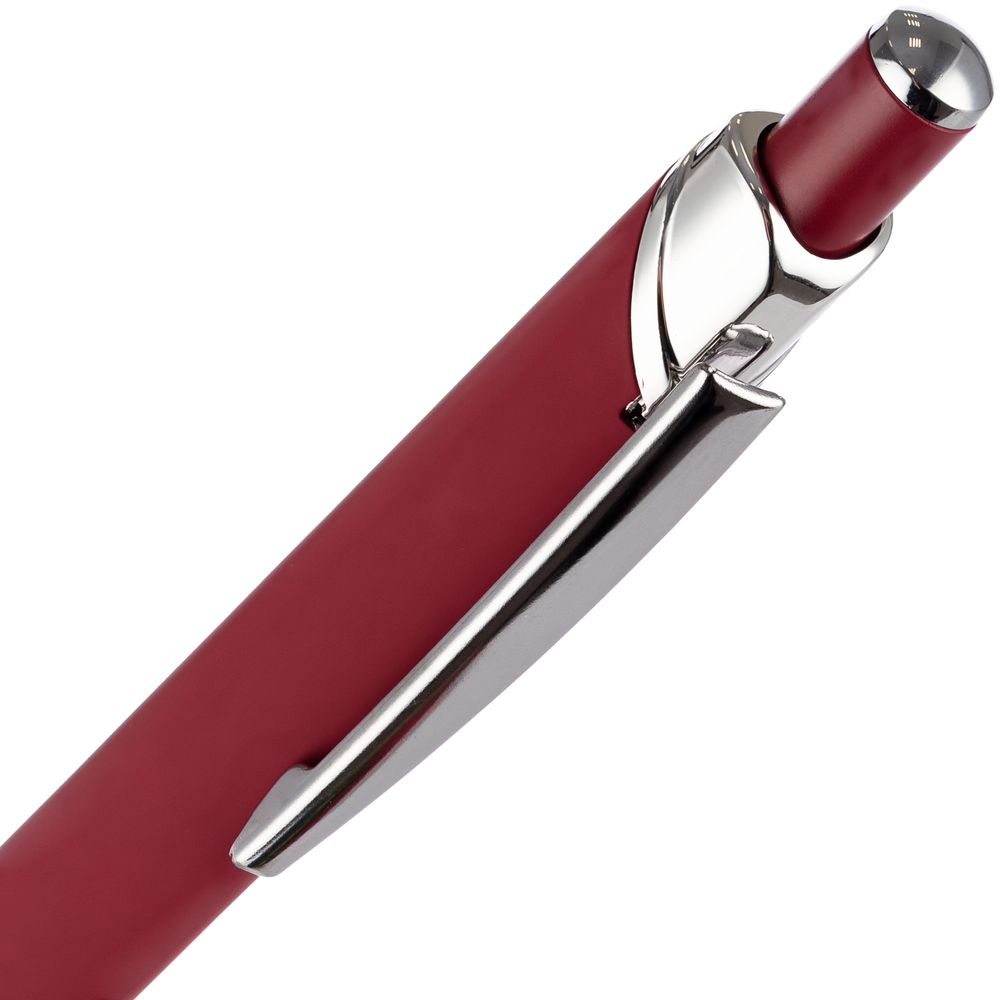 Ручка шариковая Chromos Soft Touch, красная-2