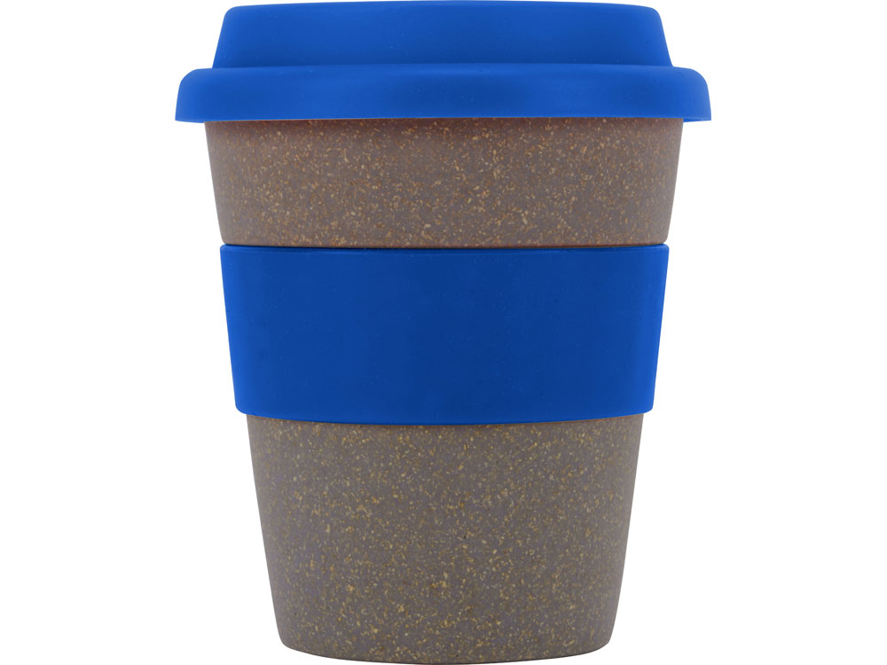 Стакан с силиконовой крышкой Cafe, синий-4