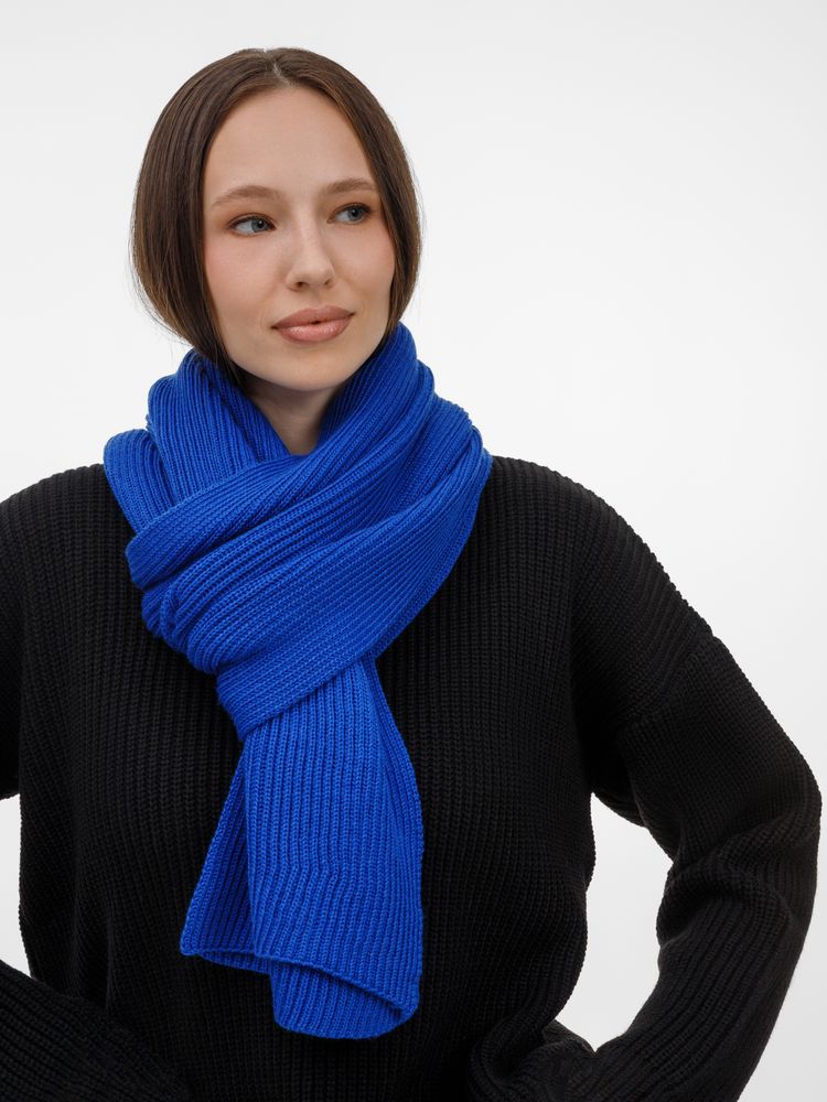 Шарф Nobilis Mono, ярко-синий-5