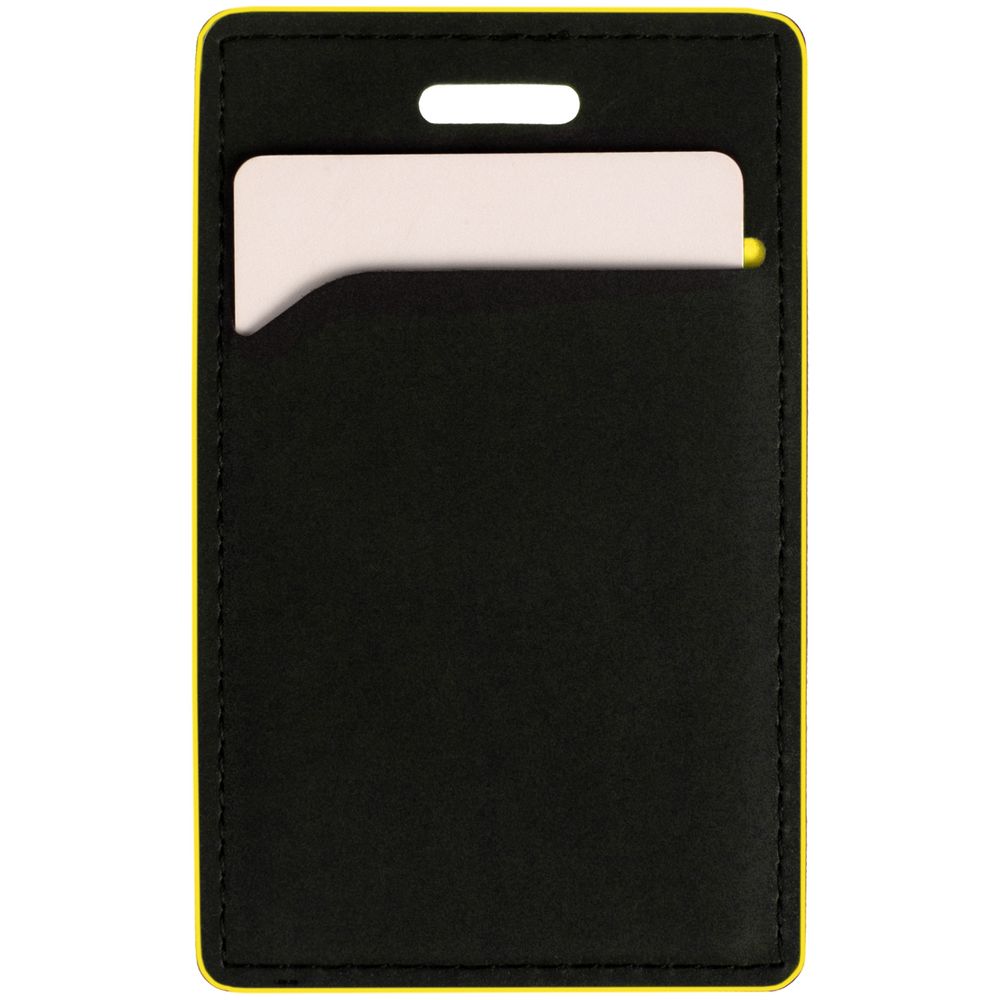 Чехол для пропуска Multimo, черный с желтым-1
