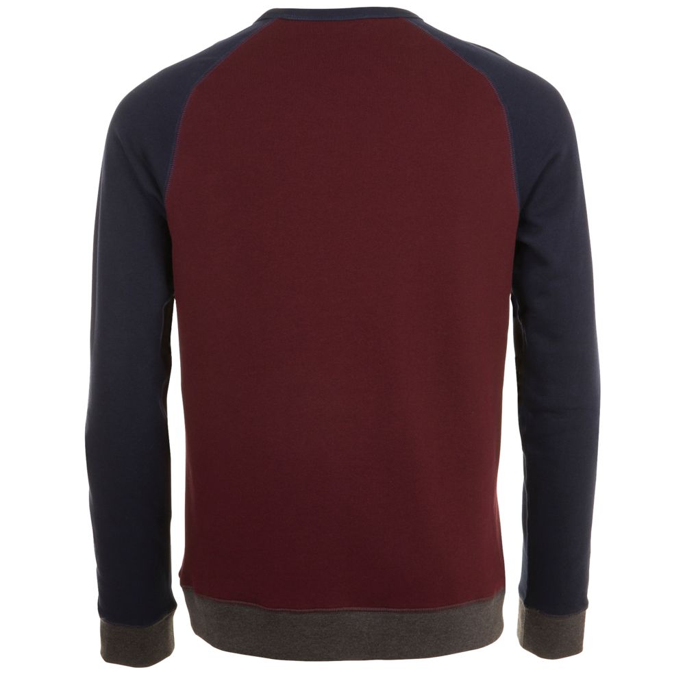 Толстовка унисекс Sandro, бордовая с темно-синим-1