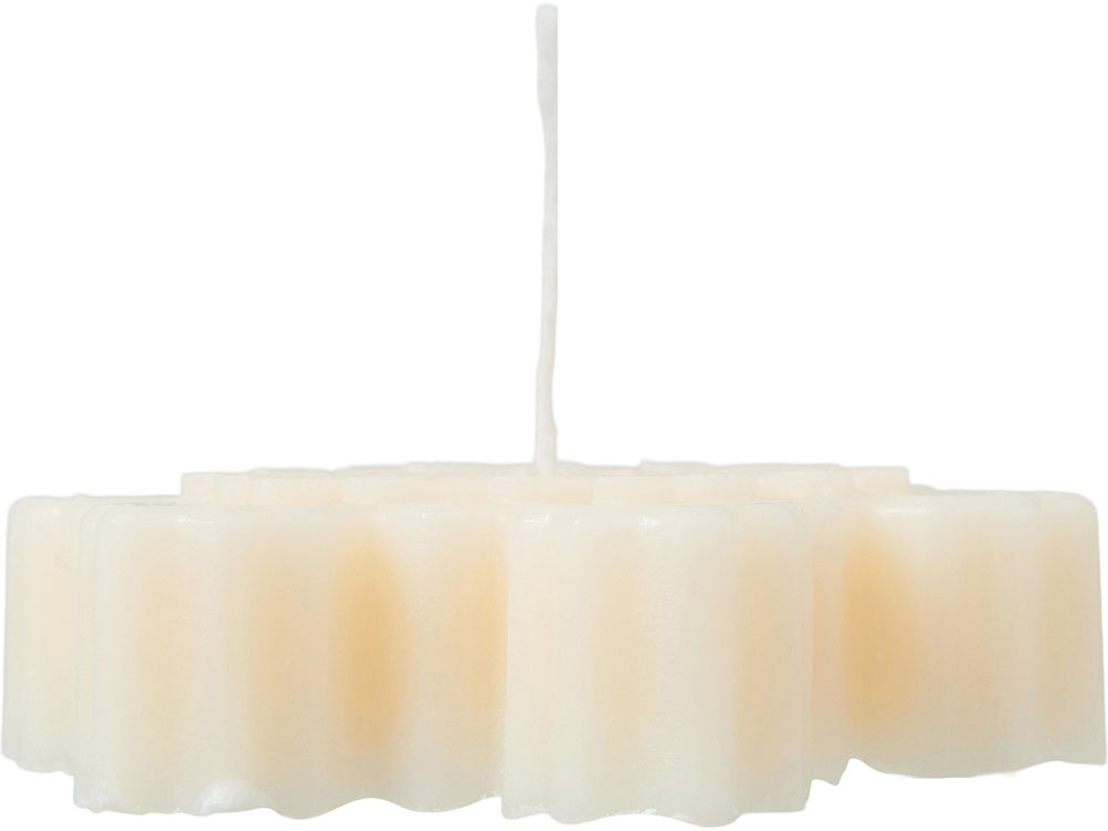Свеча Снежинка, молочный-3