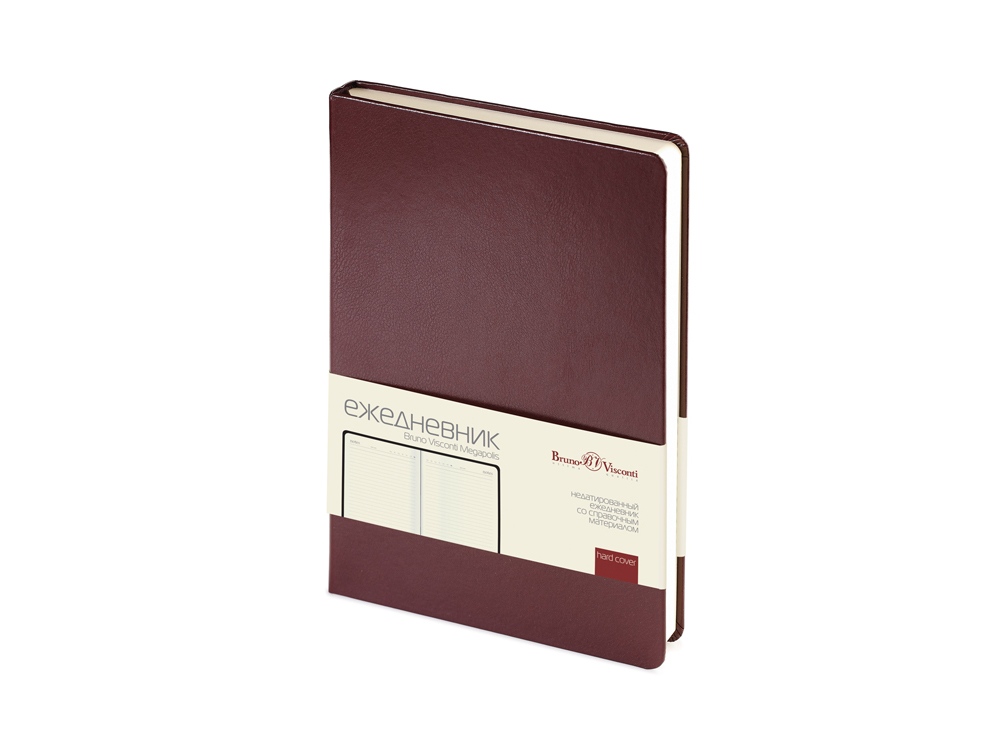 Ежедневник недатированный А5 Megapolis, коричневый-0