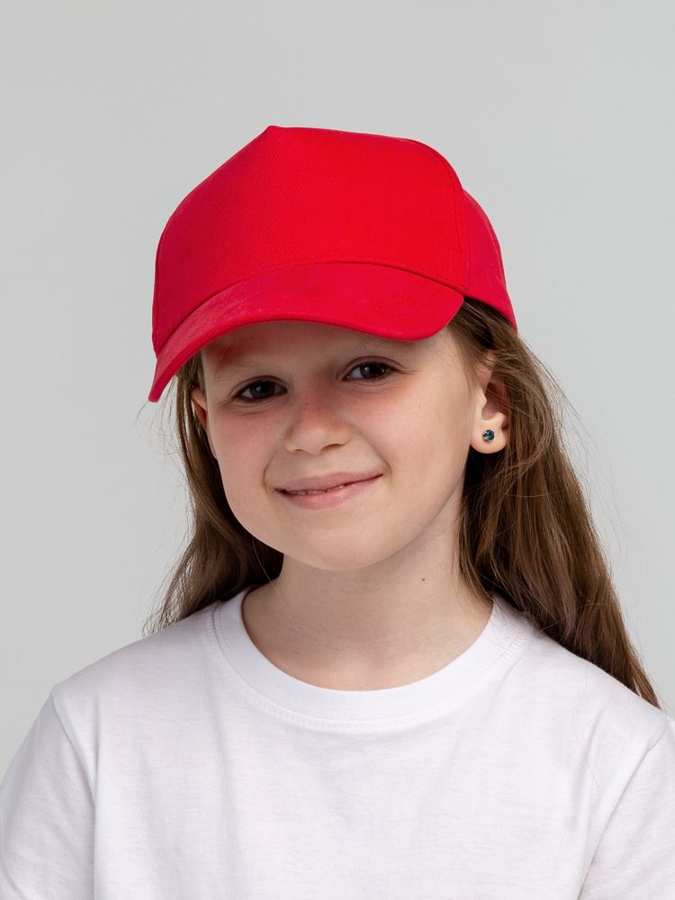 Бейсболка детская Standard Kids, красная-4