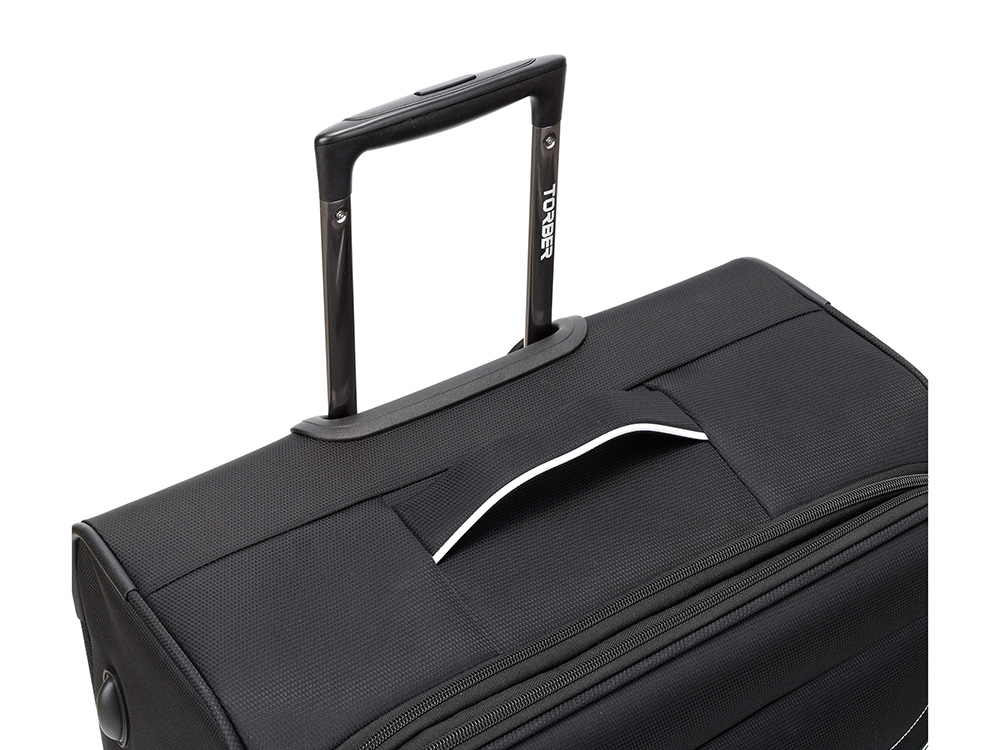 Чемодан TORBER НЕРО, чёрный, переработанный ПЭТ, 48 х 28 х 79 см, 90 л-7