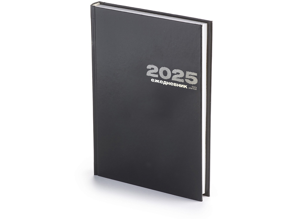 Ежедневник А5 датированный Бумвинил 2025, черный-0