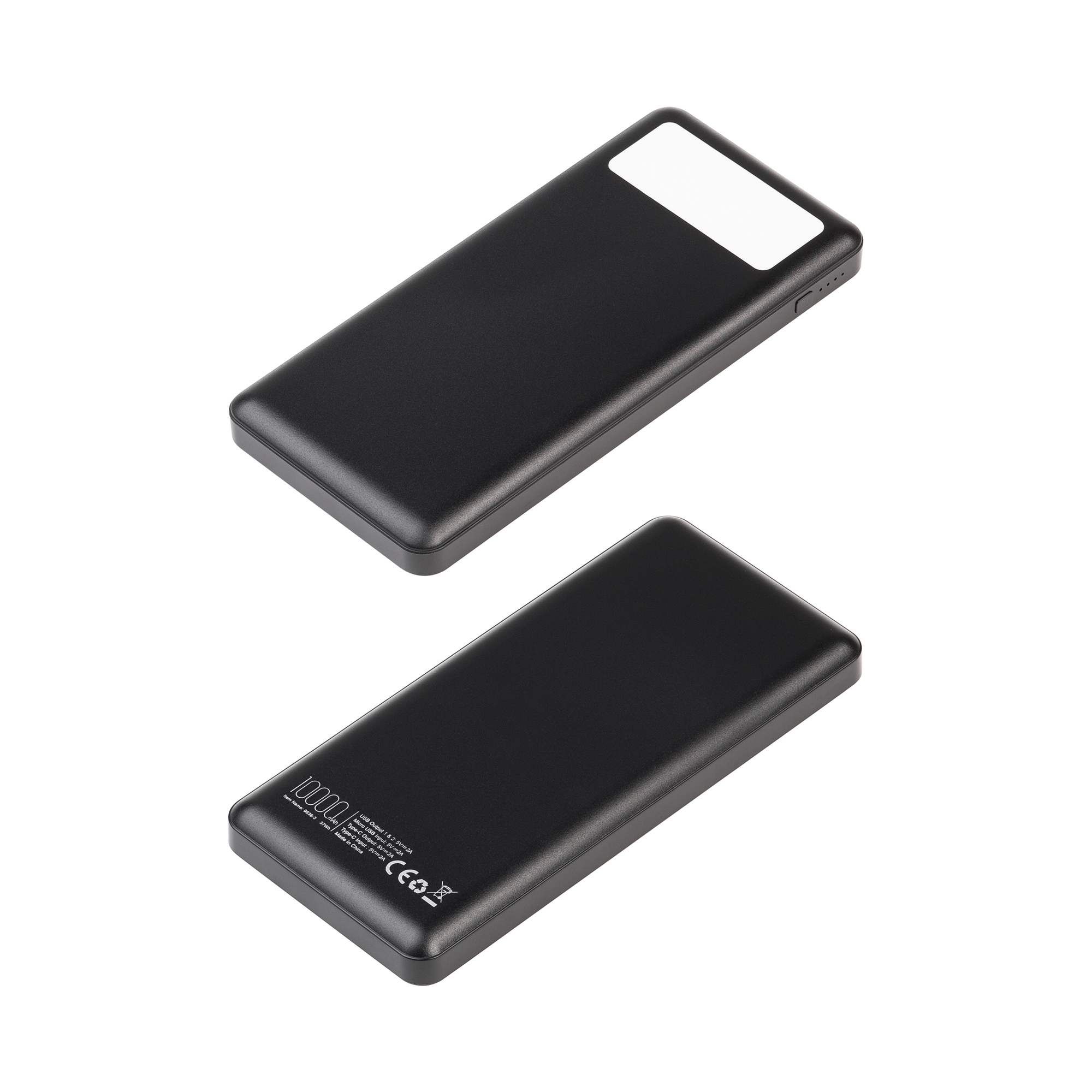 Зарядное устройство "Lumos" 10000 mAh с фонариком, черный-2