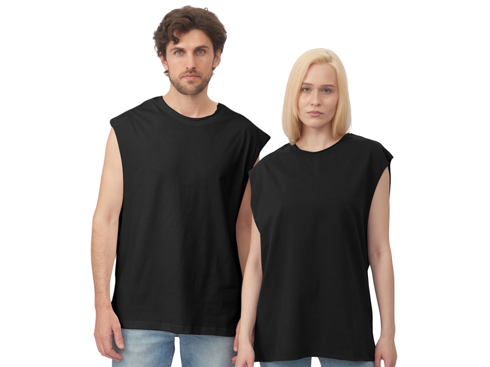 Майка оверсайз Berlin, унисекс, черный-0