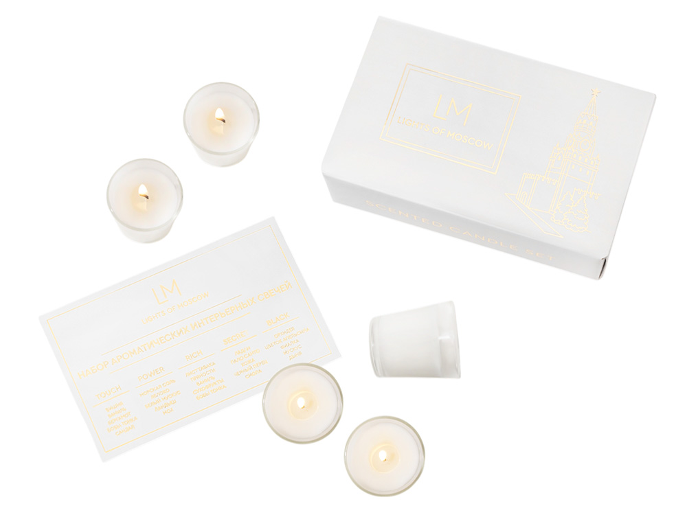 Набор ароматических свечей, 5*50 мл (без лого LM)-0