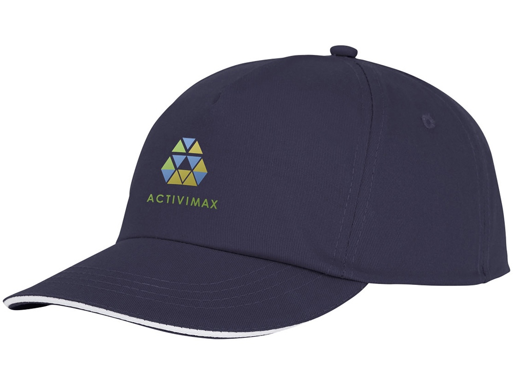 Пятипанельная кепка-сендвич Styx, темно - синий-3