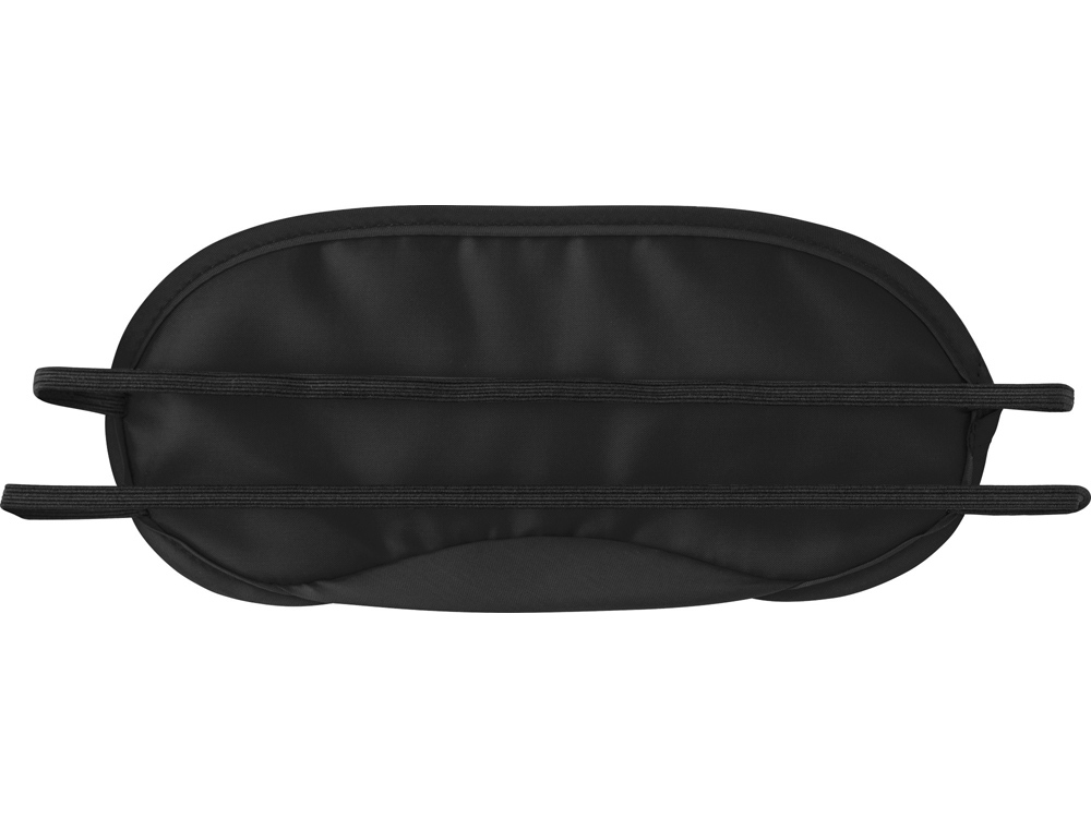 Маска для глаз Travel из нейлона (190T) с двойными резинками, черный-2