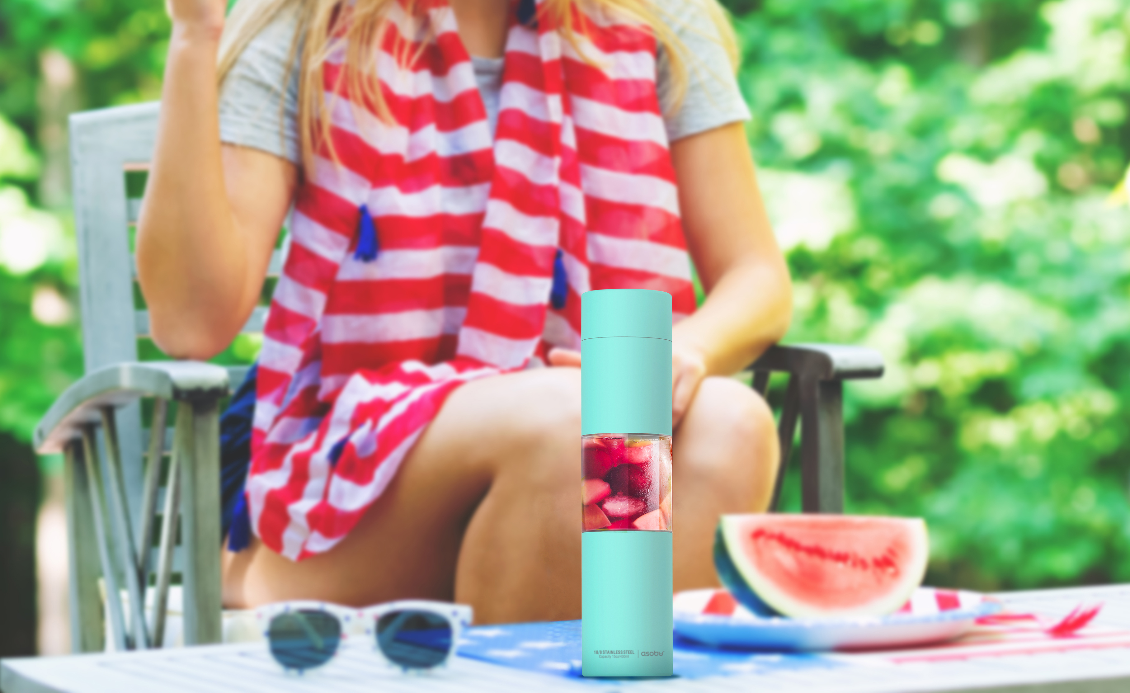 Термобутылка FLAVOUR U SEE, 460 мл, бирюзовая-2