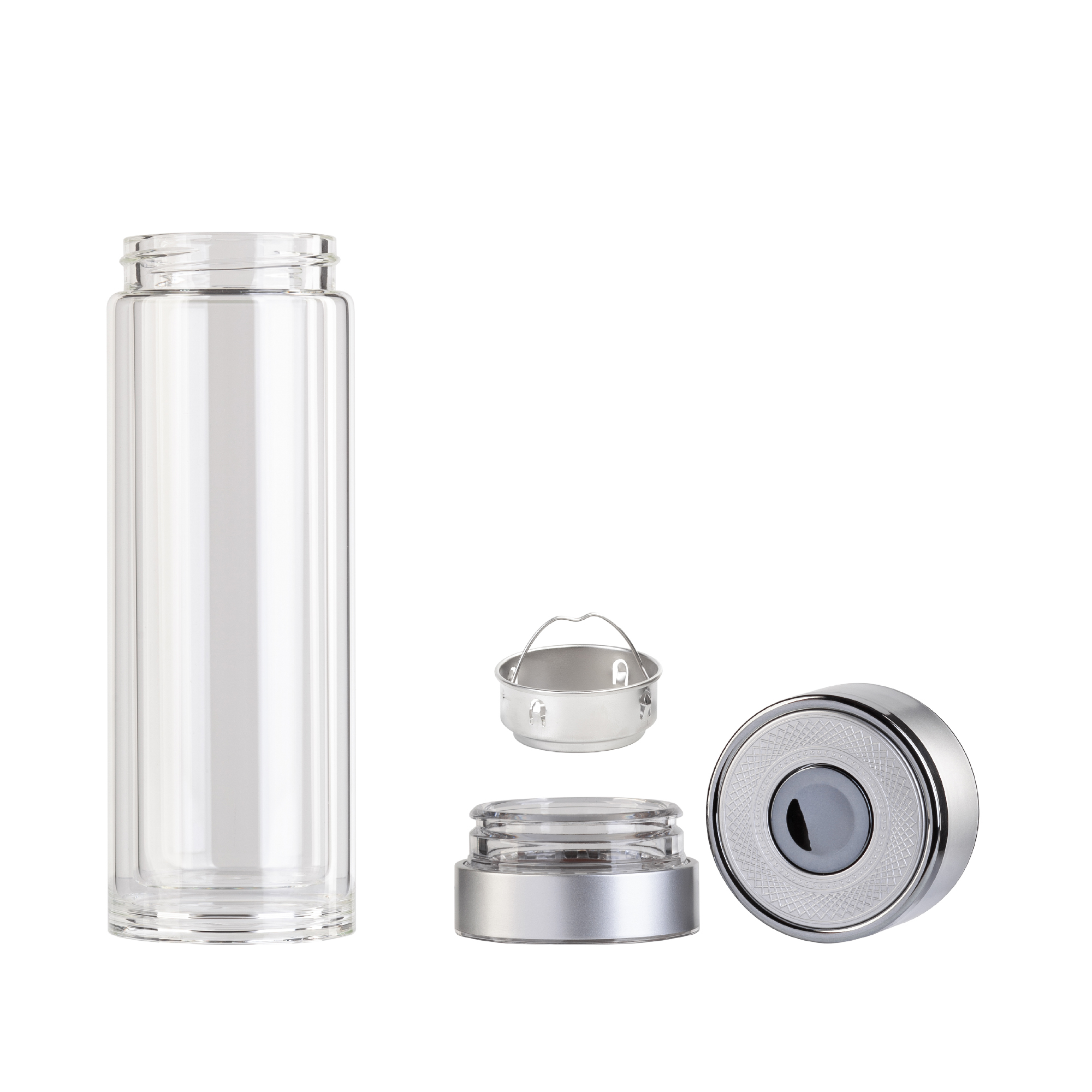 Заварочный термос "Press" 400 мл, серебристый-3