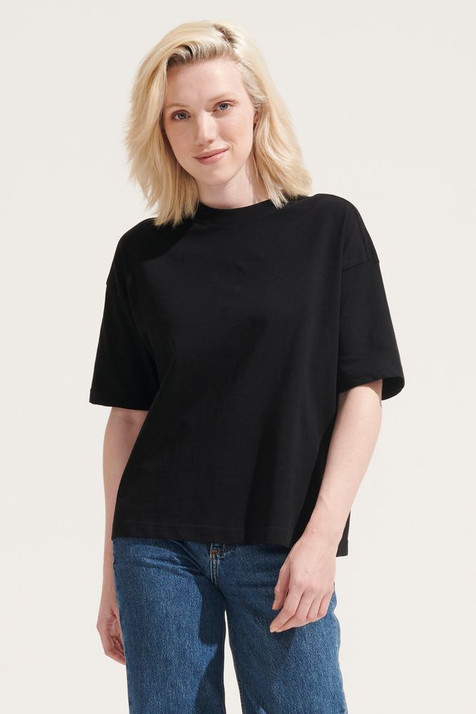 Футболка оверсайз женская Boxy Women, синяя (джинс)-3