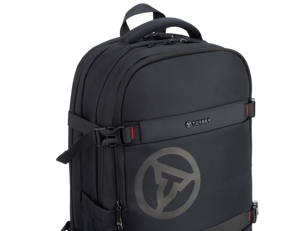 Рюкзак TORBER ВОЯЖ с отделением для ноутбука 18'', черный, полиэстер 900D, 34х16х47 см, 20 л-7