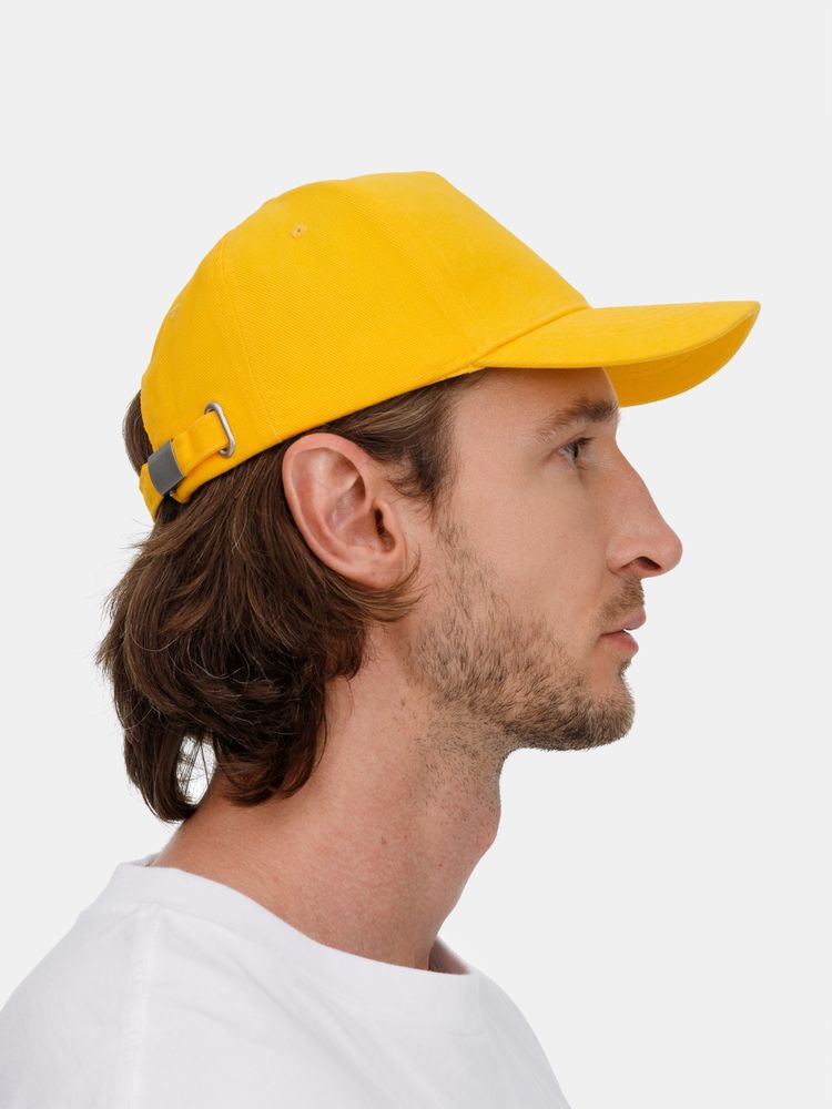Бейсболка Long Beach, желтая-6