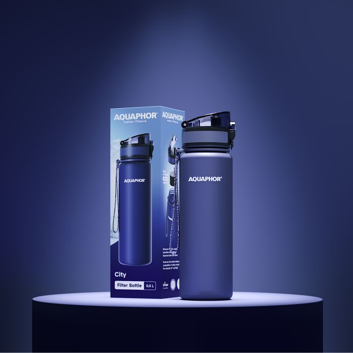 Бутылка-фильтр «Аквафор Сити», темно-синяя-3