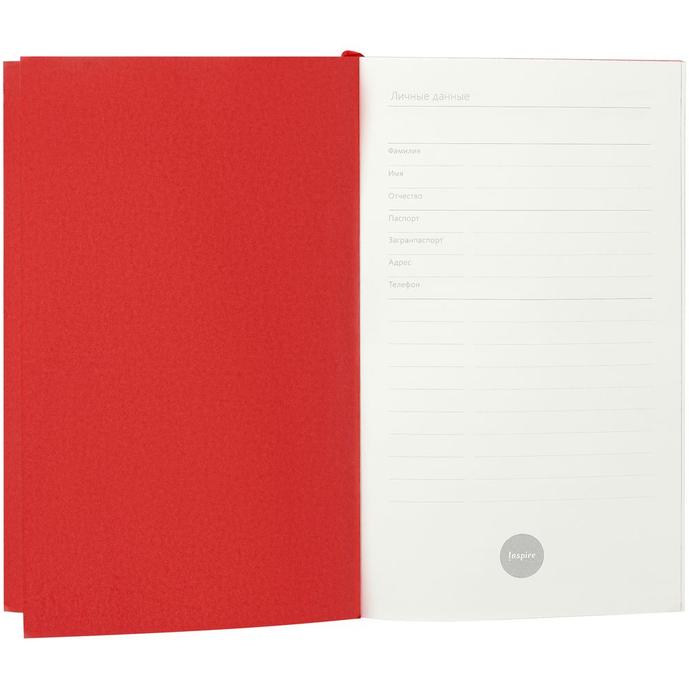 Ежедневник Flat Mini, недатированный, красный-2