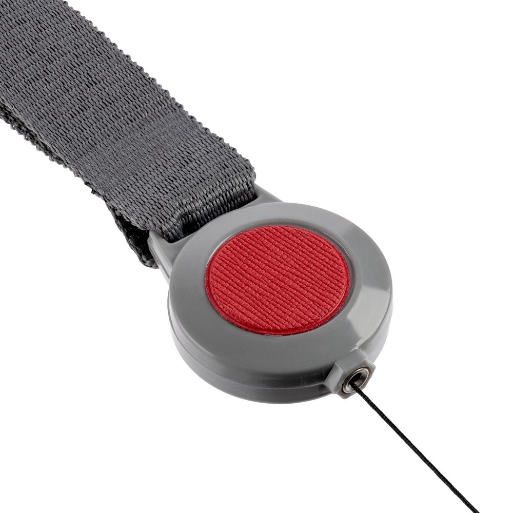 Чехол для карточки с лентой и ретрактором Devon, красный-3