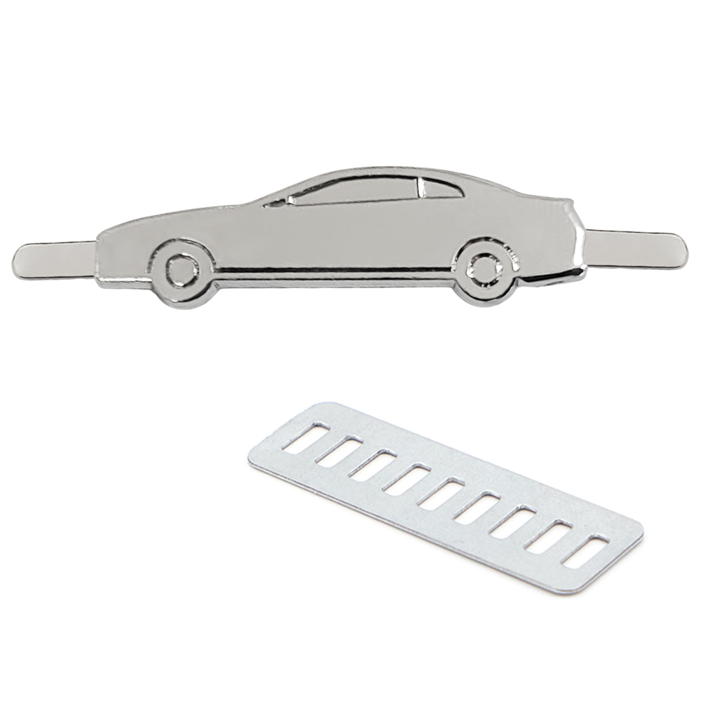 Шильд металлический - машина, Серебристый-0