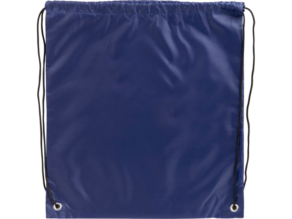 Рюкзак со шнурком Oriole из переработанного ПЭТ, темно-синий-3