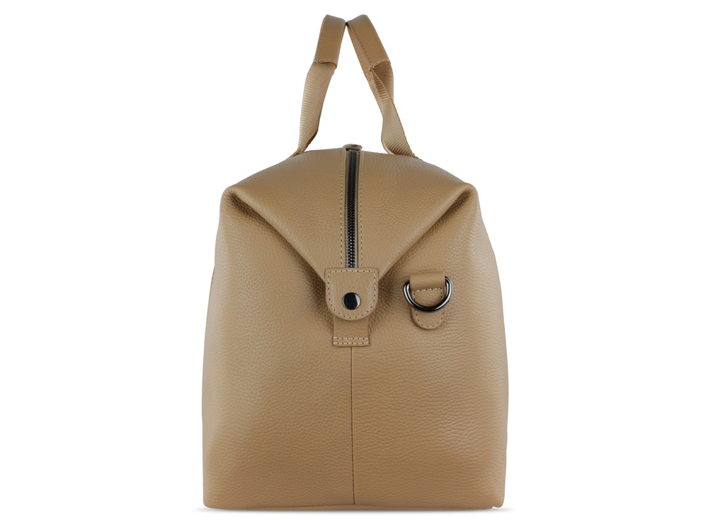 Сумка дорожная BUGATTI Elsa, песочного цвета, воловья кожа/полиэстер, 47х22х24 см-5