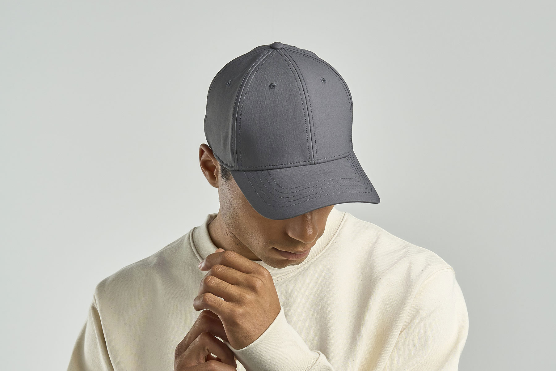 Бейсболка PITCH, 6 клиньев, S/M, темно-серый-2