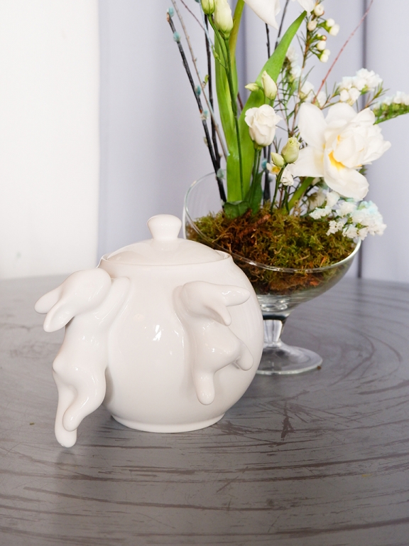 Сахарница с кроликами (NEW), Белый-2
