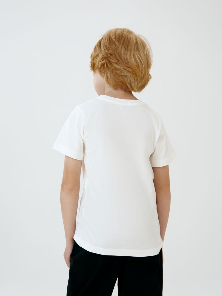 Футболка детская T-Bolka Kids, белая (теплый оттенок)-6