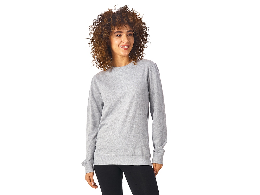 Свитшот Warsaw 220гр, унисекс, серый меланж-2