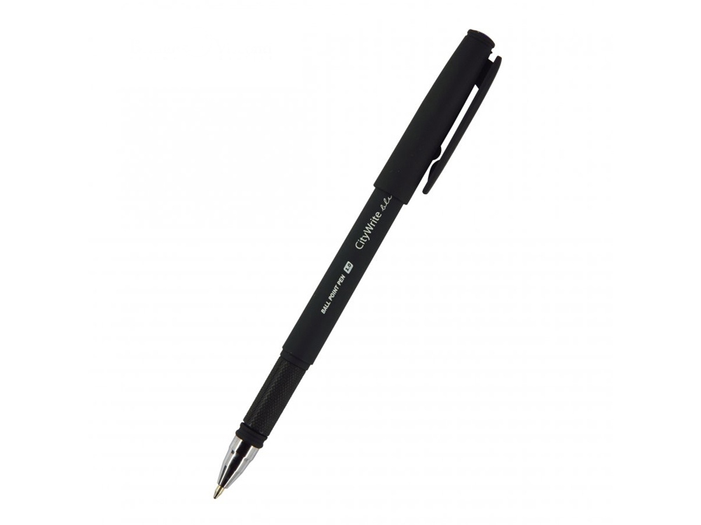 Ручка CityWrite.BLACK шариковая, черный пластиковый корпус, 1.0 мм, синяя-0