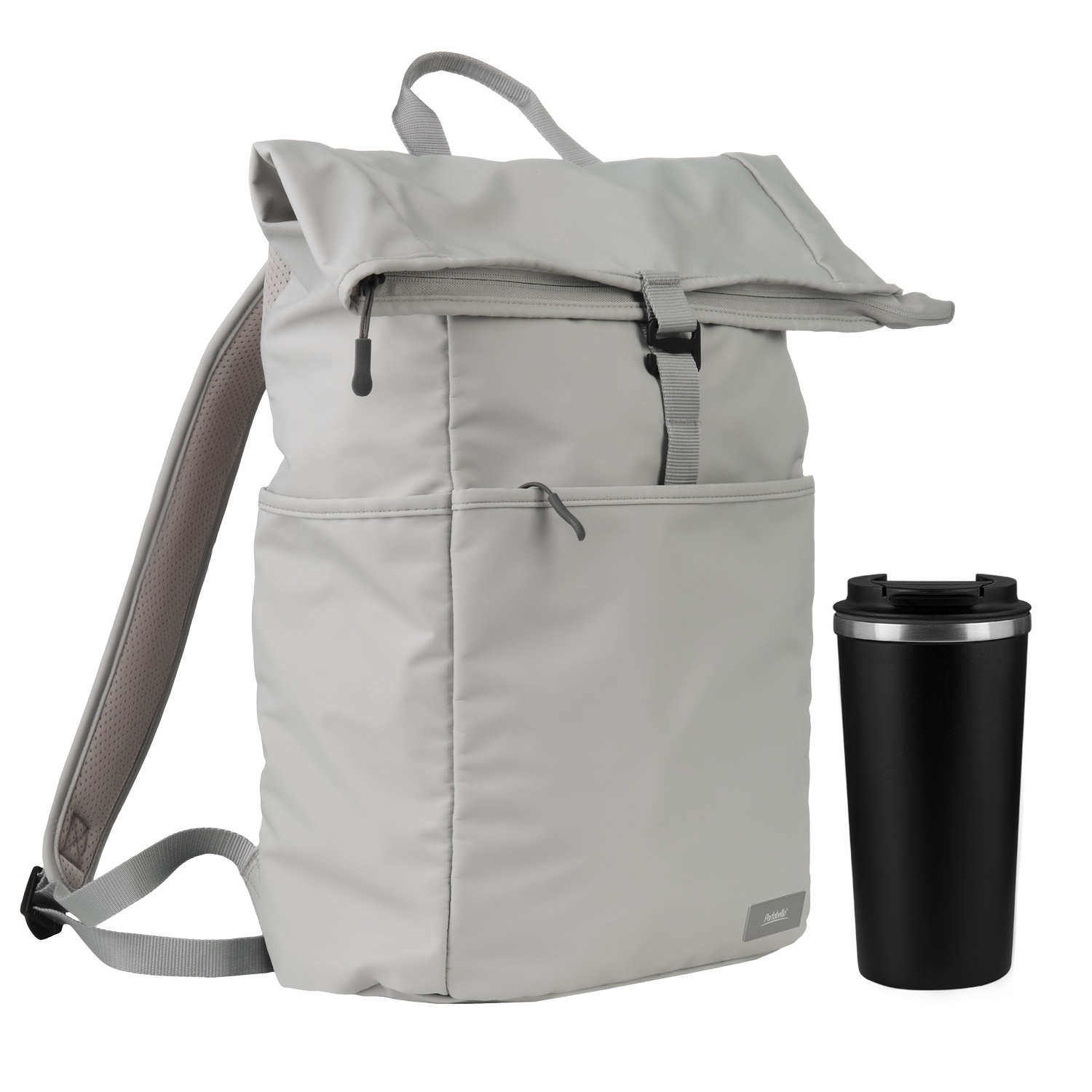 Подарочный набор Палермо (Palermo), Бостон (Boston), серый/черный (рюкзак, термокружка)-0