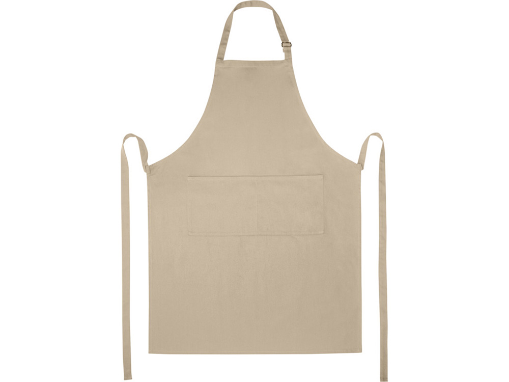 Фартук Andrea плотностью 240 г/м² с регулируемой завязкой на шее - Oatmeal-1
