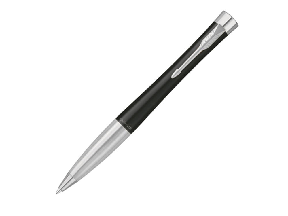 Ручка шариковая Parker модель Urban Muted Black CT в футляре, черный/серебристый-0