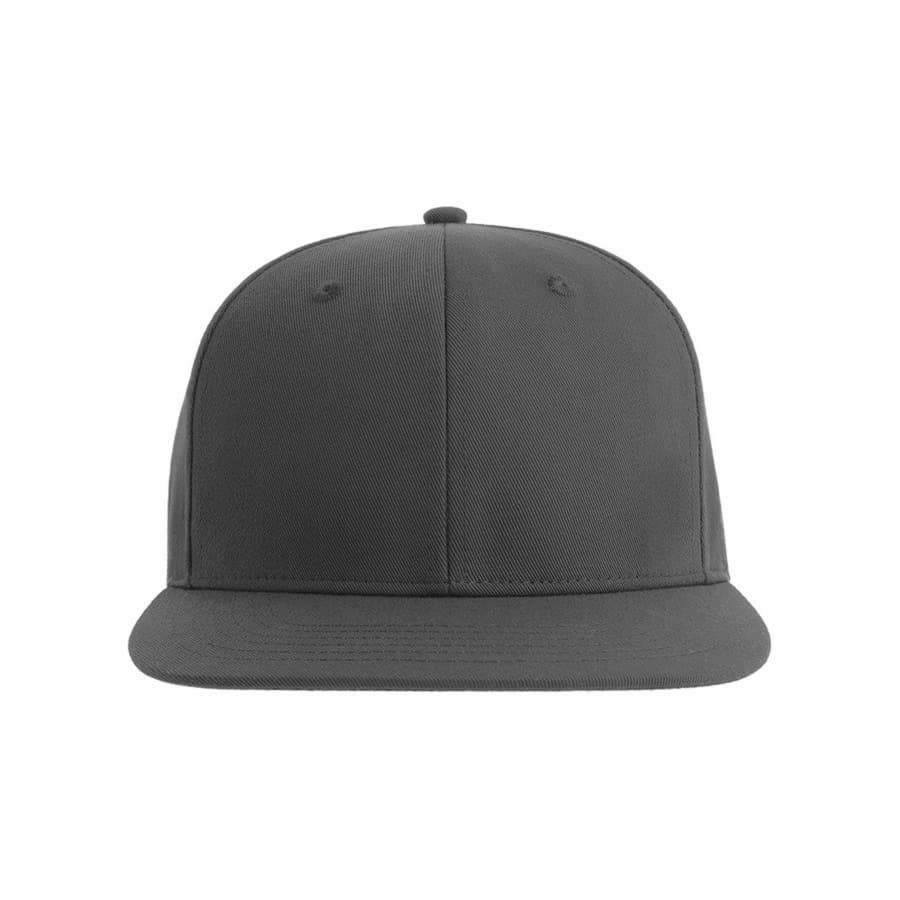 Бейсболка JAMES,6 клиньев,плоский козырек,ПВС застежка, темно-серый-3