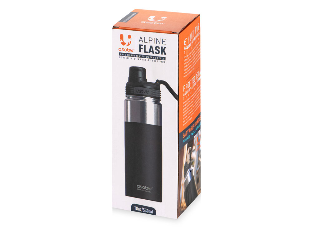 Вакуумная термобутылка ALPINE FLASK, 530 мл, черный-10