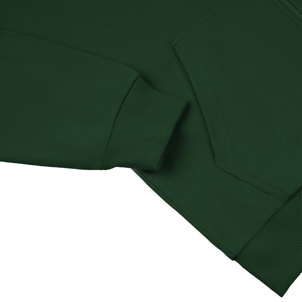 Толстовка на молнии с капюшоном Siverga 2.0, темно-зеленая-3