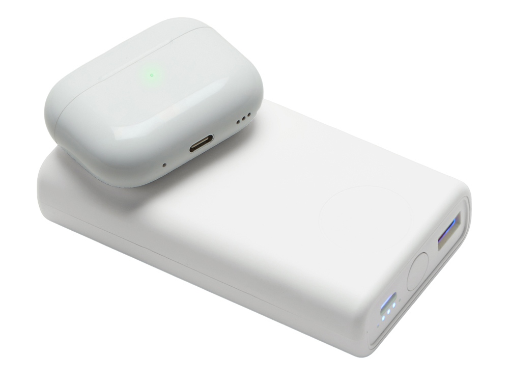 Внешний беспроводной аккумулятор 2-в-1 с функцией зарядки Apple Watch, QC/PD AtomIQ, 10000 мАч, белый-8