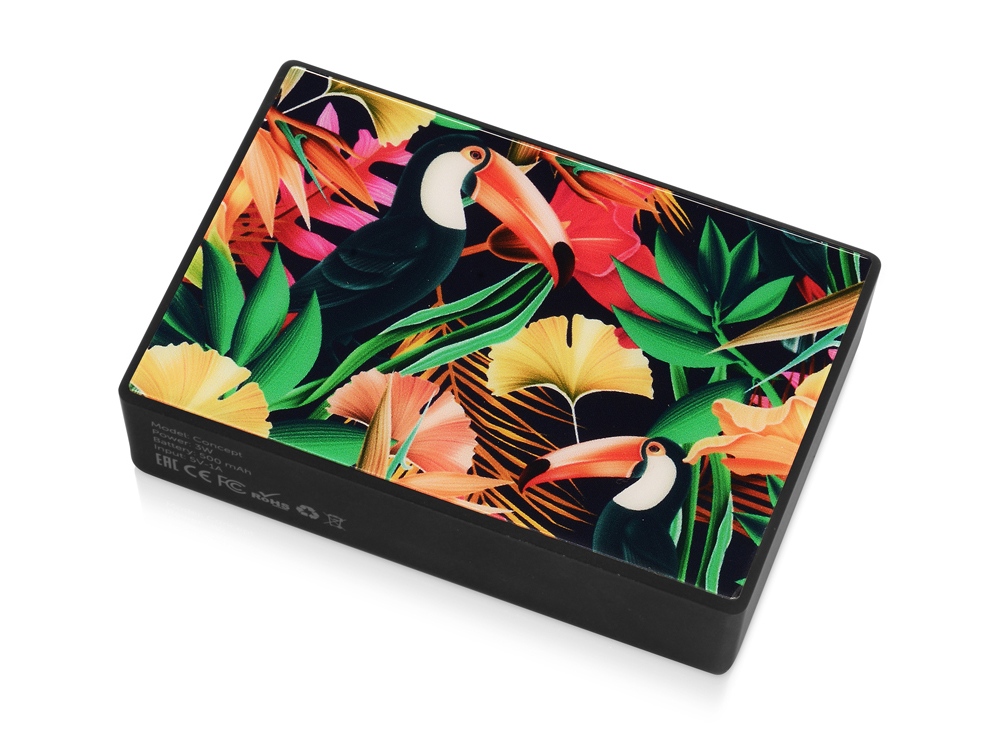 Портативная колонка Concept с полноцетной печатью, черный-11